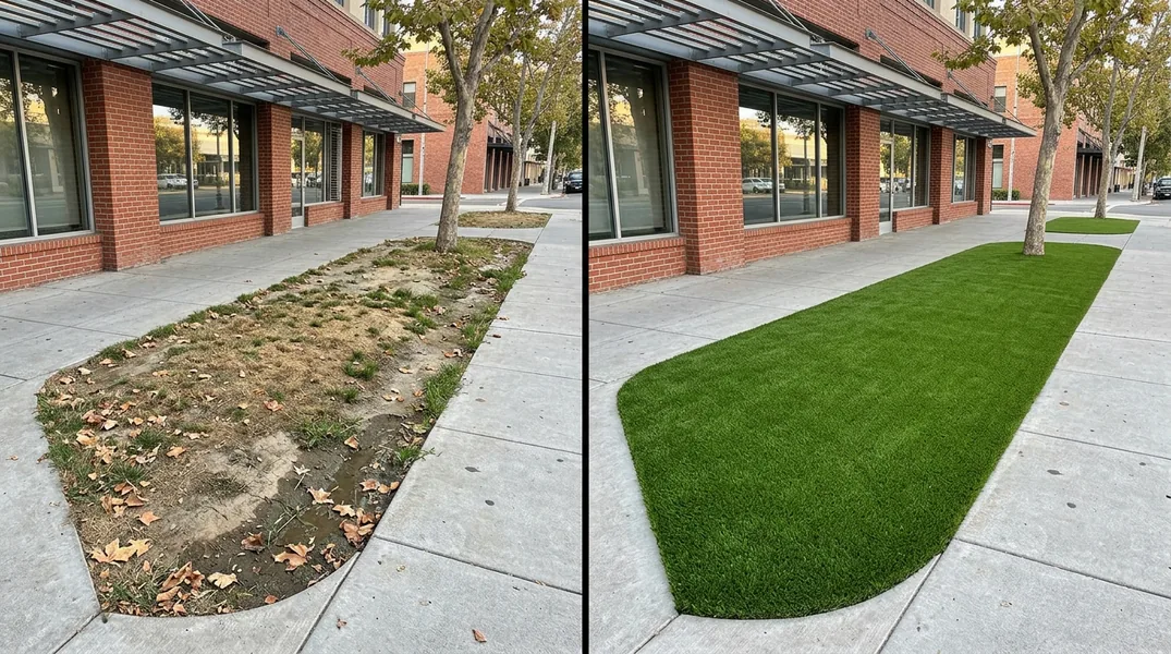 Result artificial grass installation in San Jose - San Jose Turf Installation