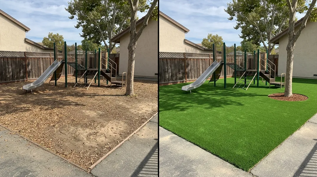 Result artificial grass installation in San Jose - San Jose Turf Installation