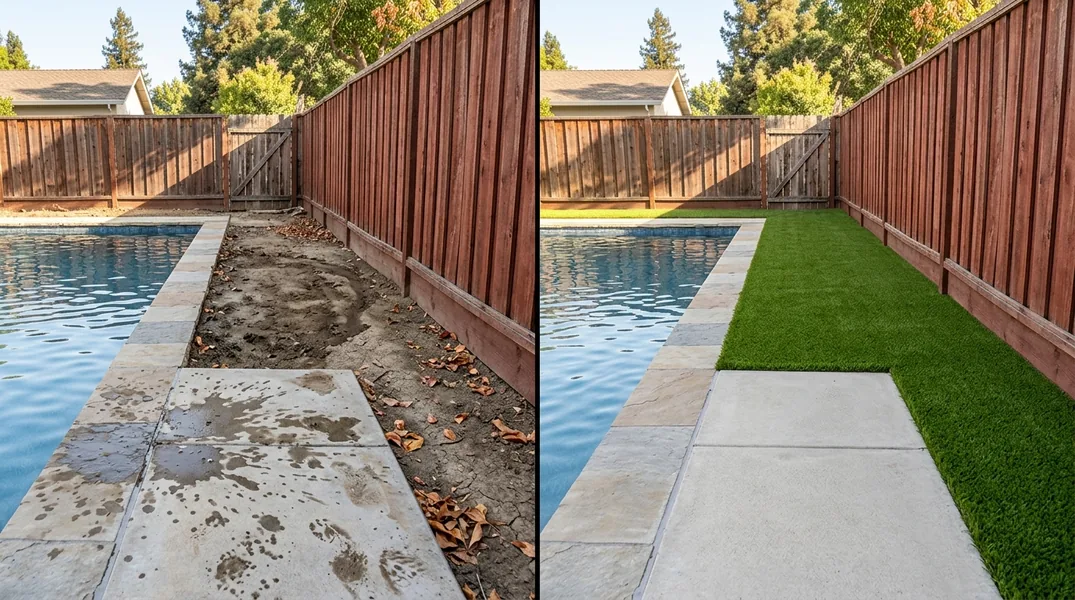 Result artificial grass installation in San Jose - San Jose Turf Installation