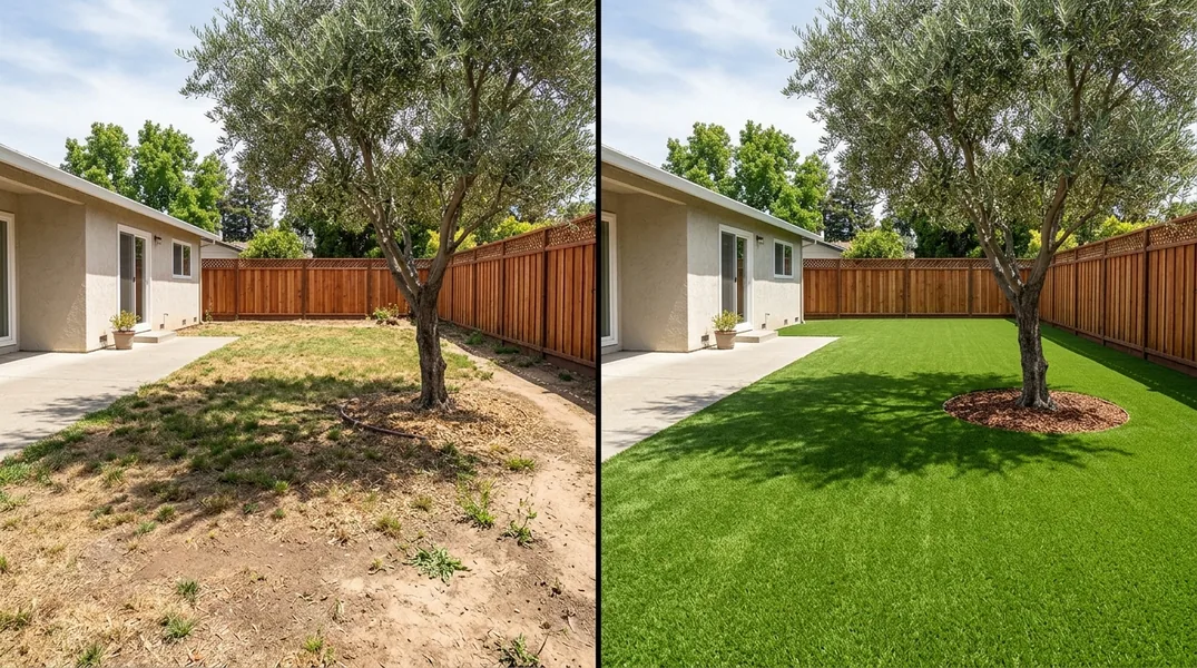 Result artificial grass installation in San Jose - San Jose Turf Installation